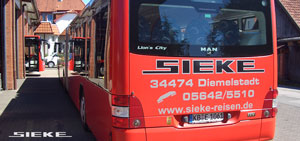 roter Gelenk-Linienbus, Heck