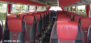 Reisebus Setra S 531, Sitzreihen